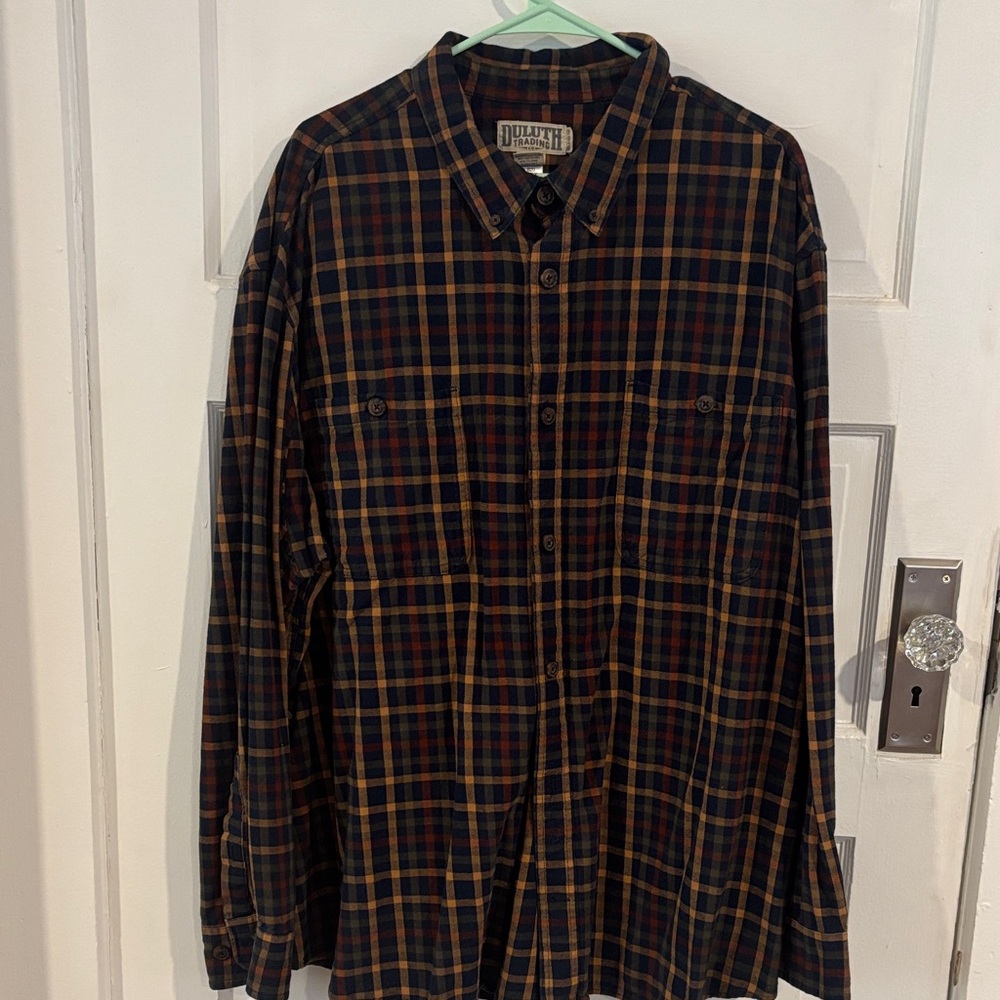 Duluth Trading Co Men's Multicolor Plaid Button-Down Shirt